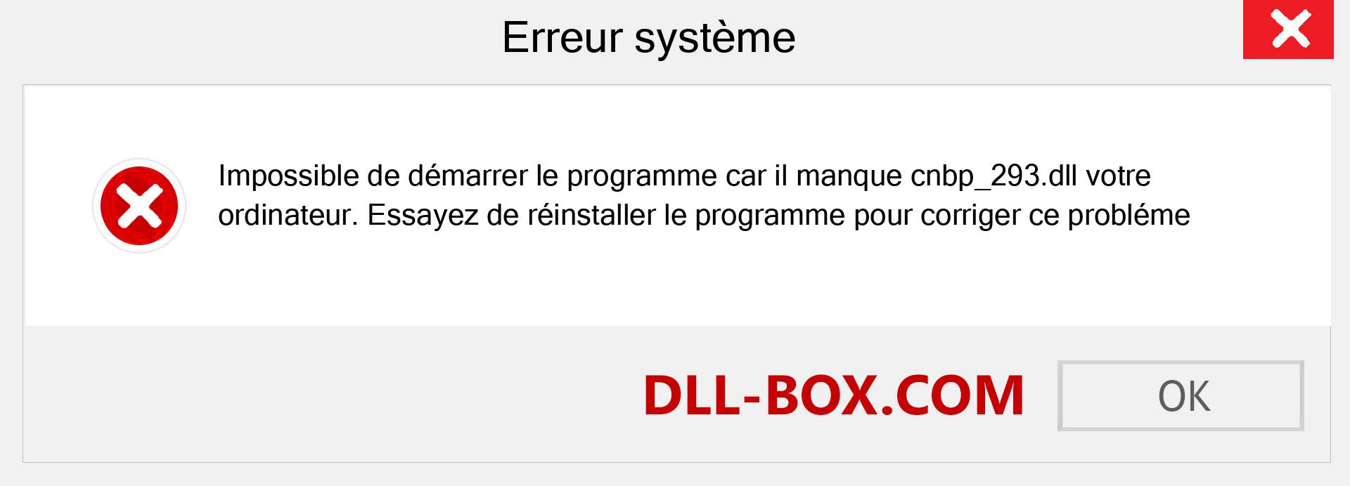 Le fichier cnbp_293.dll est manquant ?. Télécharger pour Windows 7, 8, 10 - Correction de l'erreur manquante cnbp_293 dll sur Windows, photos, images